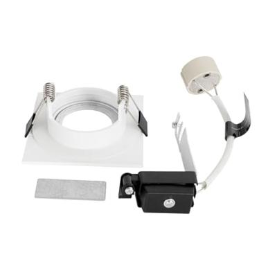 QAZQA Set van 12 inbouwspots wit vierkant GU10 50mm IP44 - Xena