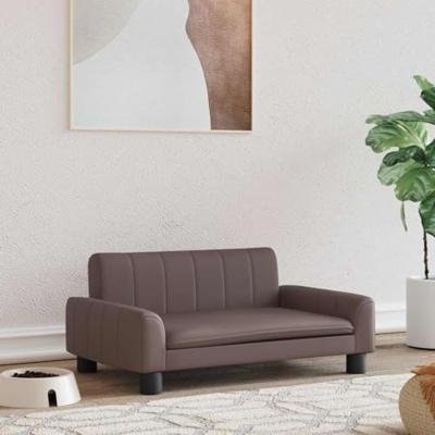 VidaXL Hondenmand 70x45x30 cm kunstleer bruin