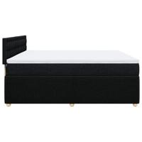 Boxspring met matras stof zwart 180x200 cm - thumbnail