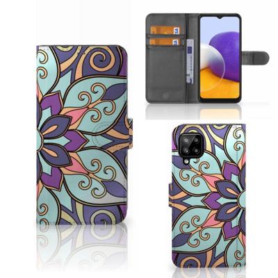 Samsung Galaxy A22 4G | M22 Hoesje Purple Flower Samsung Galaxy A22 4G | M22 Hoesje Purple Flower