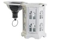 Lantaarn DKD Home Decor Verouderde afwerking Wit Donker grijs Hout Kristal 19 x 17 x 39 cm - thumbnail