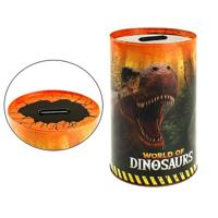 Van Der Doelen World of dinosaurussen spaarpot van blik - thumbnail