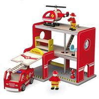 VIGA houten brandweerkazerne, afm 35x26x28 cm, 1 stuk - thumbnail