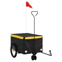 Fietstrailer 30 kg ijzer zwart en geel - thumbnail
