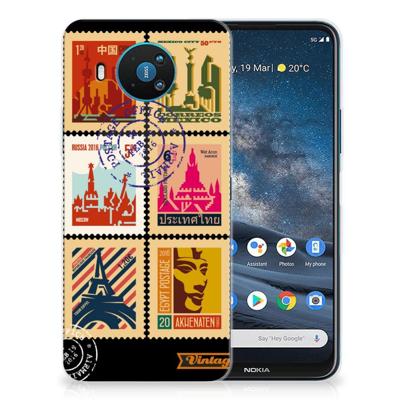 Nokia 8.3 | Silliconen Back Cover | Postzegels