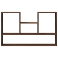 Wandschap 99x15x60 cm bewerkt hout bruin eikenkleurig - thumbnail