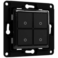 Shelly wall switch 4 knop (zwart) - thumbnail