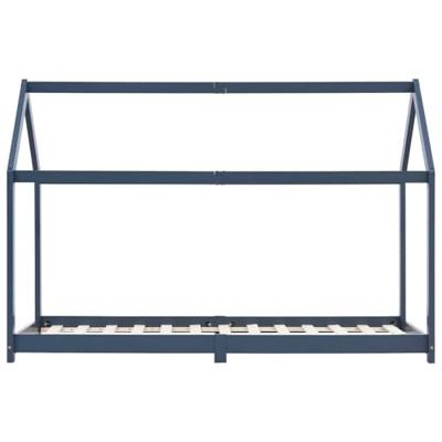 Kinderbedframe massief grenenhout grijs 90x200 cm Kinderbedframe massief grenenhout grijs 90x200 cm