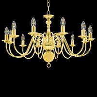 VidaXL Kroonluchter 12xe14 goudkleurig - thumbnail