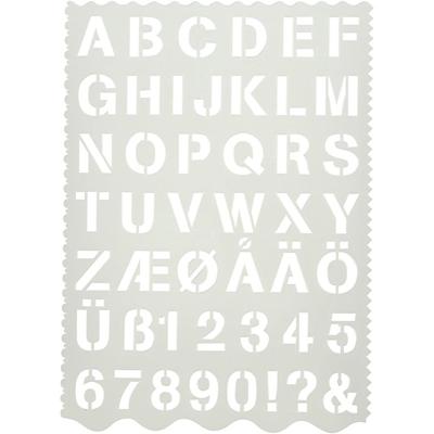 Creativ Company Sjabloon, letters en cijfers, h: 25 mm, vel 21x29 cm, 1 stuk