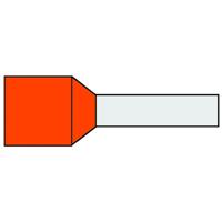 Geïsoleerde Adereindhuls 4qmm Oranje penlengte = 10mm - thumbnail