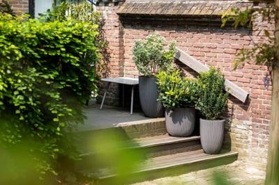 Capi nature groove nl bol bloempot 43x41 cm zwart goud