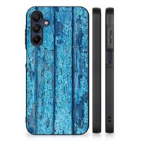 Samsung Galaxy A15 Houten Print Telefoonhoesje Wood Blue - thumbnail
