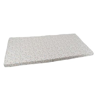 Opvouwbare matras met 2 panelen Au fil de l'Eau blauw, bedrukt Opvouwbare matras met 2 panelen Au fil de l'Eau blauw, bedrukt