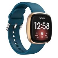 Fitbit Versa 3 & 4 / Sense 1 & 2 - Siliconen bandje - Blauwgroen - thumbnail