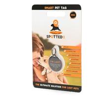 Halsband penning Spotted Dog, zwart-wit, Maat: M - thumbnail