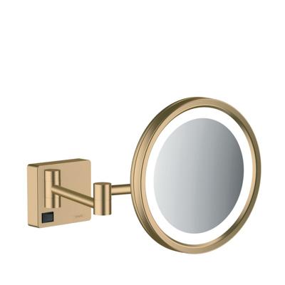 Hansgrohe Scheerspiegel AddStoris Met LED Licht Geborsteld Brons Hansgrohe Scheerspiegel AddStoris Met LED Licht Geborsteld Brons
