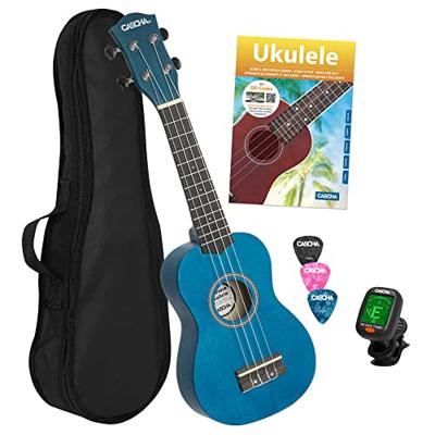 Cascha HH 3971 sopraan ukelele set blauw (4-talig) Cascha HH 3971 sopraan ukelele set blauw (4-talig)