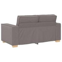 2-delige Loungeset met kussens stof taupe - thumbnail