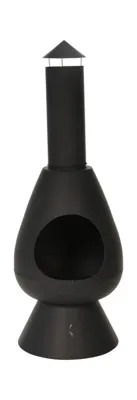 ProGarden haard met schoorsteen ambient 110 cm zwart