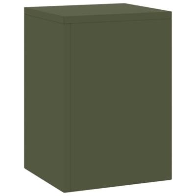 VidaXL Plantenstandaard 2 pcs olijfgroen 24 x 24 x 35 cm staal VidaXL Plantenstandaard 2 pcs olijfgroen 24 x 24 x 35 cm staal