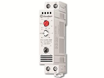 Finder Hygrostaat 7T.51.0.230.4360 250 V/AC 1x NO (l x b x h) 88.8 x 17.5 x 47.8 mm 1 stuk(s)