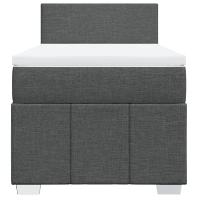Boxspring met matras stof donkergrijs 120x200 cm - thumbnail