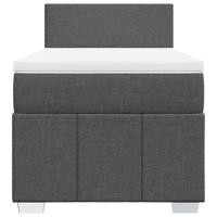 Boxspring met matras stof donkergrijs 90x190 cm - thumbnail