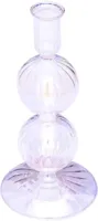 Vondels kandelaar glas bubble 9x19cm luster transparant - thumbnail