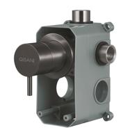 Omstelkraan Qisani Flow 2-weg Geborsteld Gun Metal - thumbnail