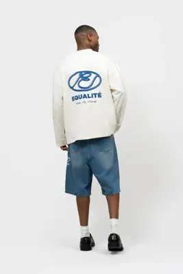 Equalité Arid Oversized Longsleeve Heren Gebroken Wit/Blauw - Maat XL - Kleur: Gebroken Wit | Soccerfanshop