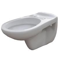 Toiletpot Hangend Basic 54x36x34,5cm Wandcloset Keramiek Diepspoel Glans Wit - thumbnail