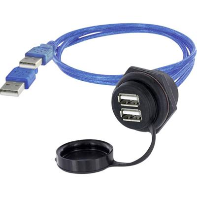 encitech 1310-1035-02 1310-1035-02 2x USB 2.0-bus A Chassisbus, inbouw M30 1 stuk(s)