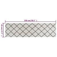 Keukenmat wasbaar geblokt 45x150 cm fluweel - thumbnail