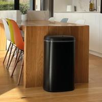 Automatische keukenprullenbak - LOGAN - KITCHEN MOVE - 58 L - Matzwart roestvrij staal met rand - thumbnail