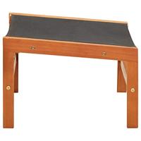 Tuinstoel met voetensteun massief eucalyptushout en textileen - thumbnail