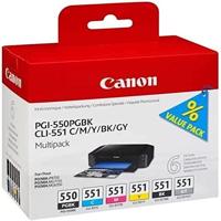 Canon PGI-550/CLI-551 Multipak PGBK/C/M/Y/BK/GY - thumbnail