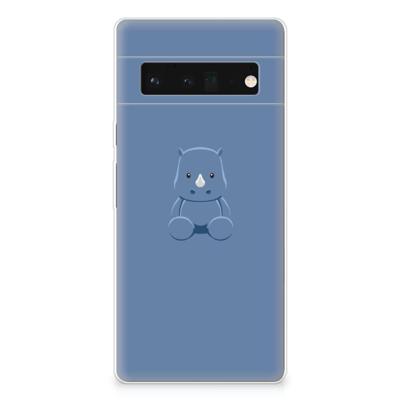 Google Pixel 6 Pro Telefoonhoesje met Naam Baby Rhino Google Pixel 6 Pro Telefoonhoesje met Naam Baby Rhino
