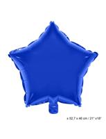 Folieballon Ster Donkerblauw - 46cm - thumbnail