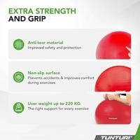 Tunturi gymbal l fitnessbal incl pomp l 75cm l rood - thumbnail