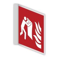 Branddeken haaks bord - 150 x 150 mm kunststof - thumbnail