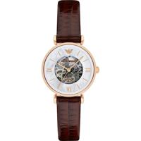 Emporio Armani dames retro mechanisch parelmoer horloge AR1993 - thumbnail
