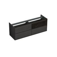 Onderkast Forzalaqua Reno 2.0 160x51x60 Cm 4 Lades Softclose Eiken Black Oiled - thumbnail