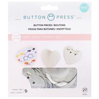 We R Makers • button press navulling hart ø58mm 9pcs - thumbnail