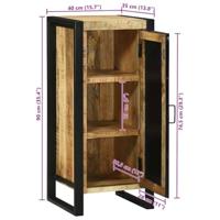 Badkamerkast met opslag Bruin 40 x 35 x 90 cm Massief mangohout - thumbnail