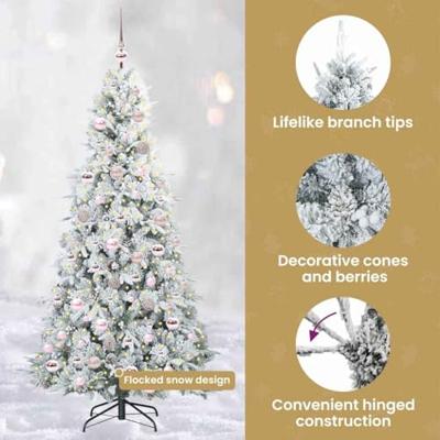 VidaXL Kunstmatige inklapbare kerstboom wit 180 cm pe en pvc