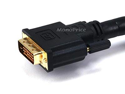 Monoprice 102685 3-Feet 24AWG CL2 Dual Link DVI-D videokabel - Zwart