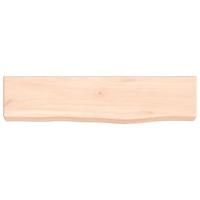Wandschap 40x10x4 cm onbehandeld massief eikenhout - thumbnail