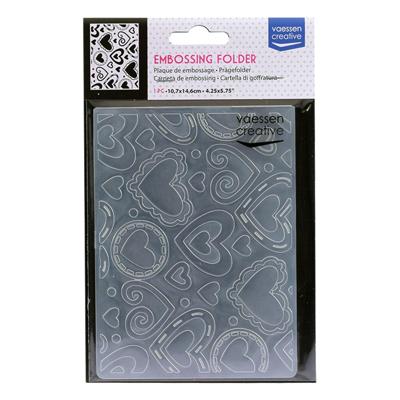 Vaessen Creative • embossing folder geschulpte harten