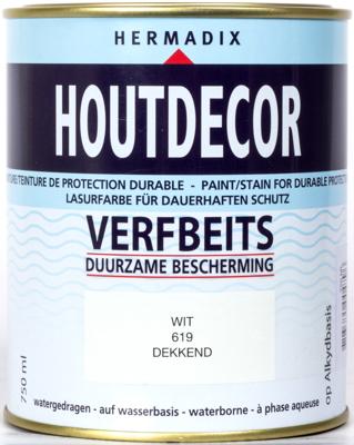 Houtdecor 619 wit 750 ml Hermadix - Hermadix